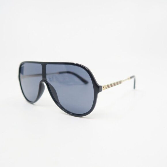 Gucci GG0199S 001 99mm Black Shield, Grey Lens New Unisex Sunglasses. - Picture 6 of 10
